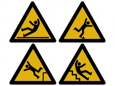 Signs indicating hazards can prevent slip trip and fall injuries