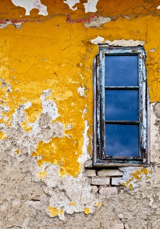 Crumbling window frames may have lead-based paint