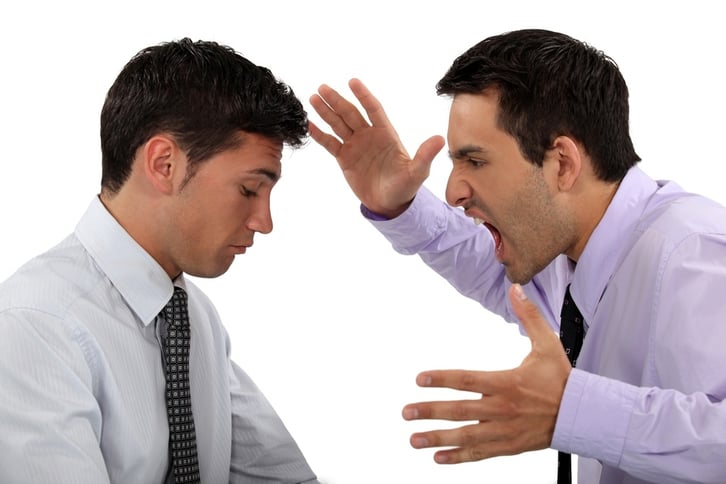 boss or coworker yelling at employee