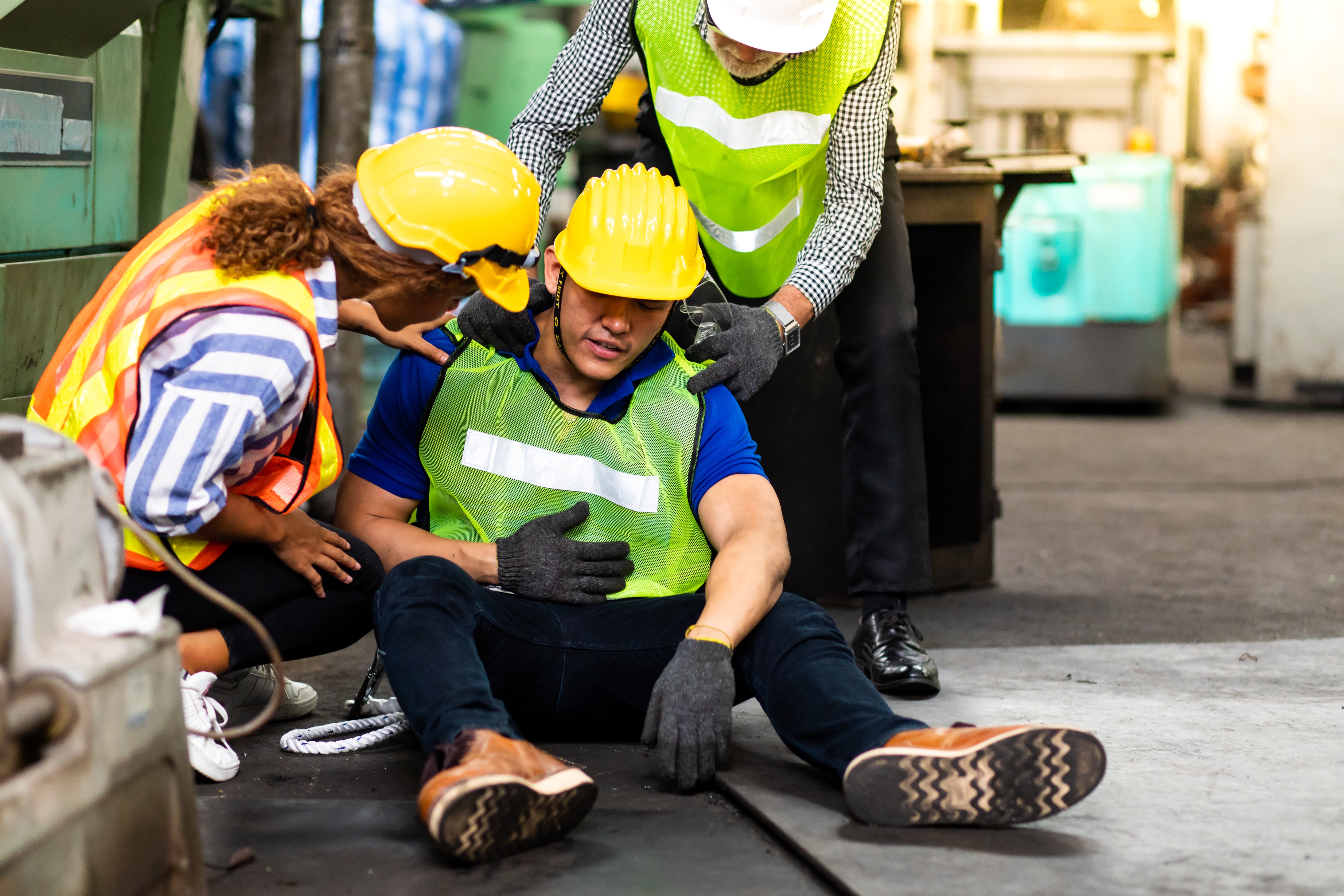 Injured manufacturing employee