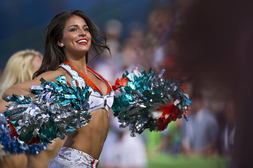 Professional cheerleaders in the NFL often make less than minimum wage.